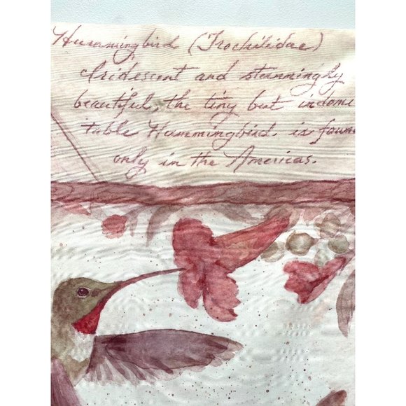 Beautiful Hummingbird Banner /Wall Hanging by Betty Whiteaker/37" x 27.5" /Rare - Picture 3 of 6